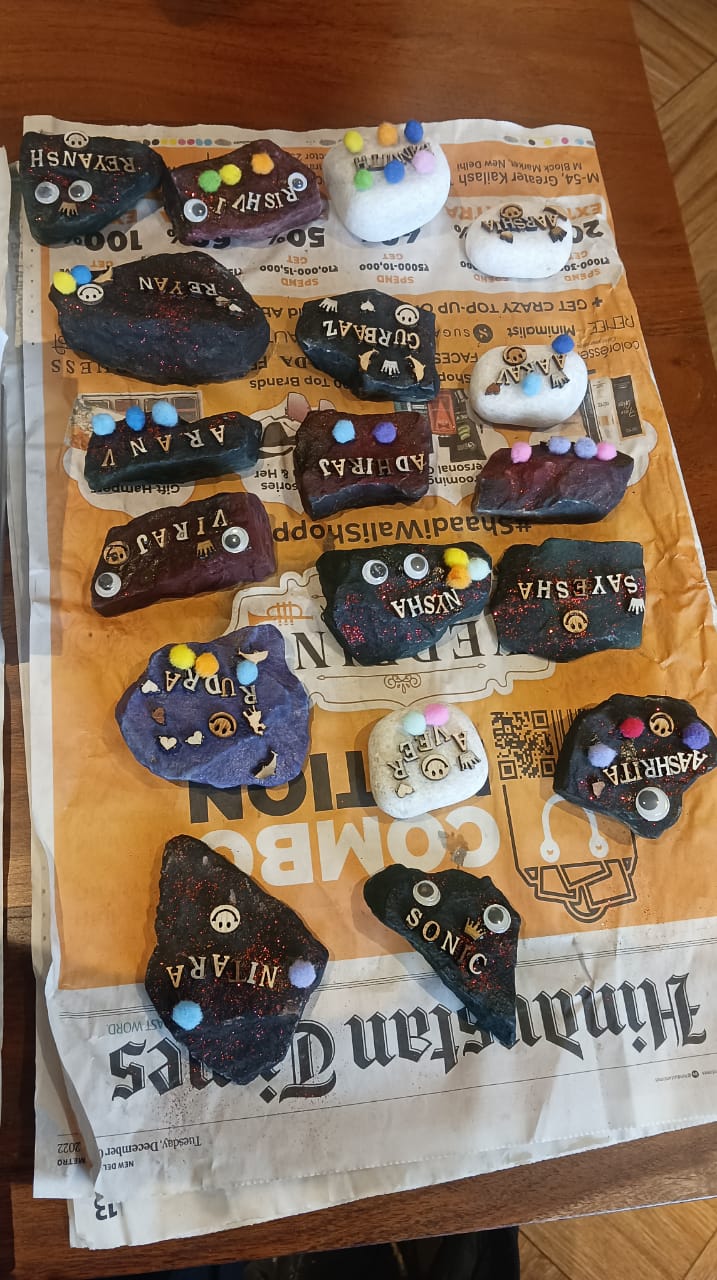  pebble art for kids birthday party 